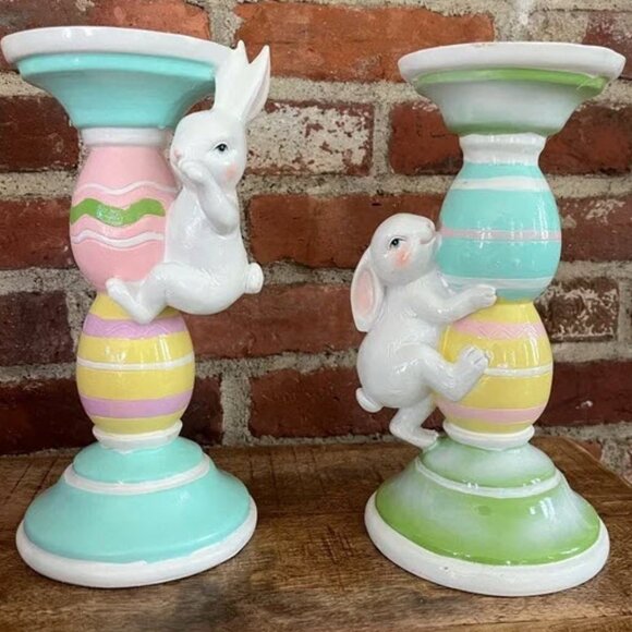 NWT Martha Stewart Bunny Candle Holders - Picture 2 of 5